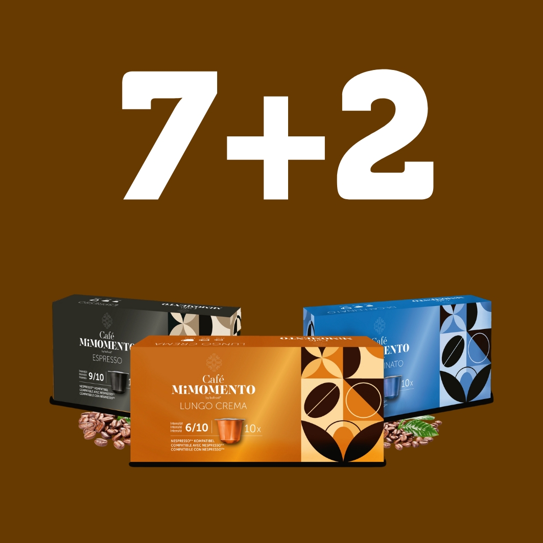 7 plus 2 geschenkt - Kaffee